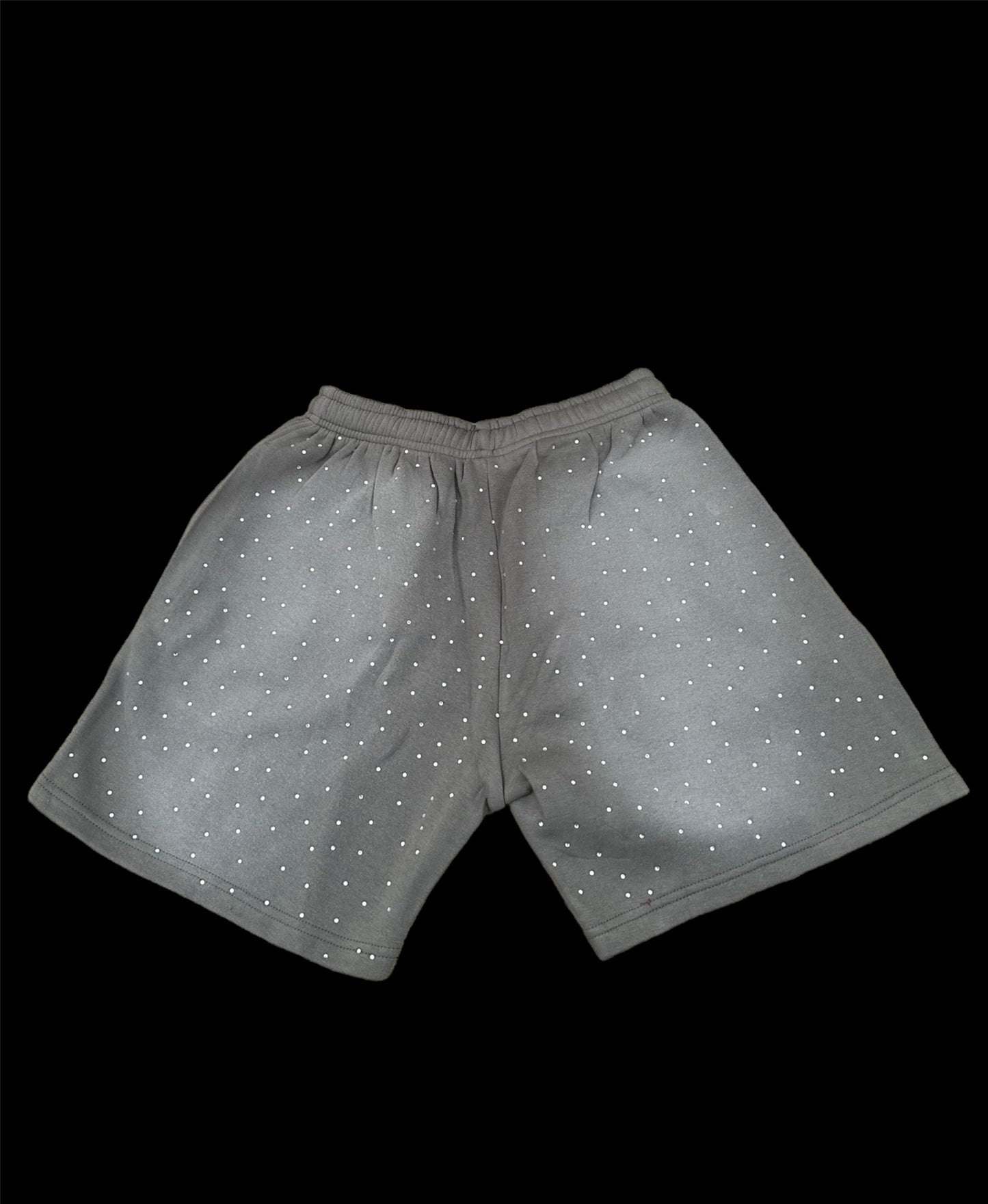 “GREY SS RHINESTONE SHORTS”
