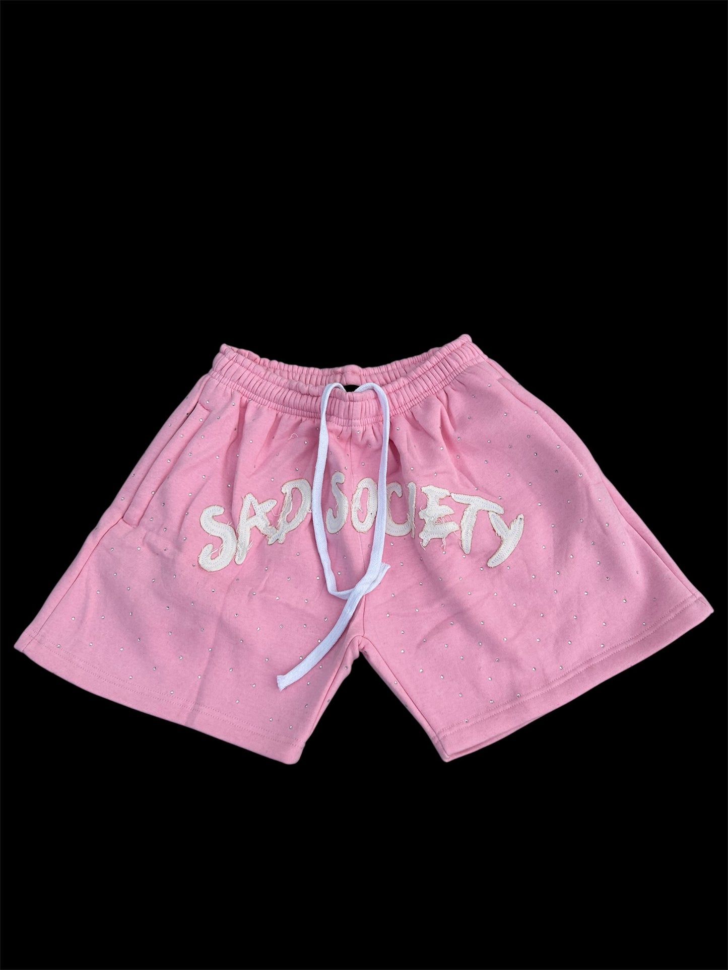 “PINK SS RHINESTONE SHORTS”
