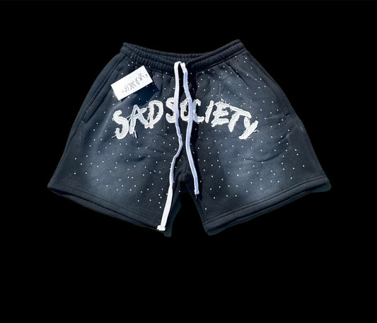 “BlACK SS RHINESTONE SHORTS”