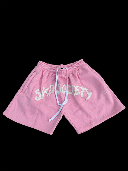 “PINK SS RHINESTONE SHORTS”
